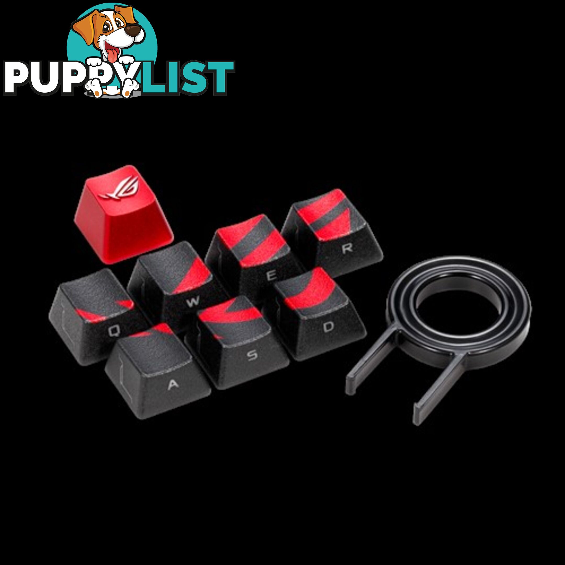 ASUS AC02 ROG GAMING KEYCAP SET Premium Textured Side-Lit Design for FPS/MOBA Keys - KBA-ROG-KEYCAP