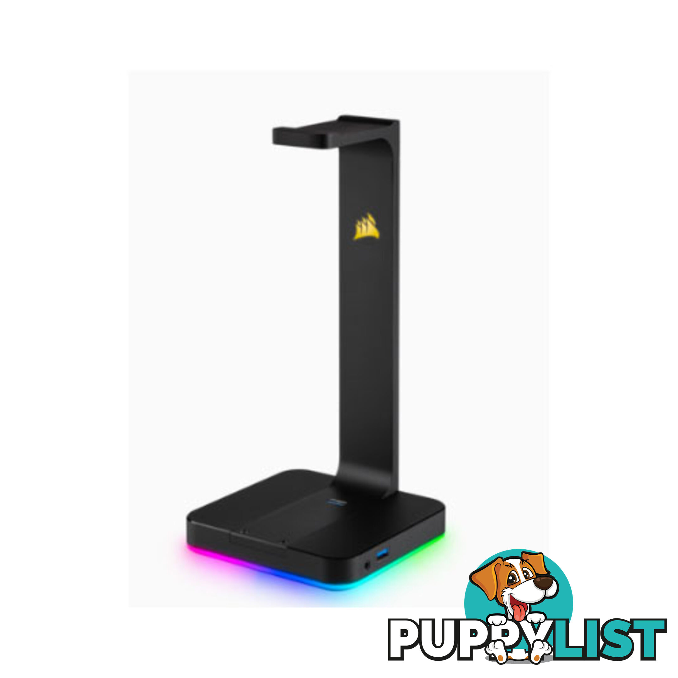 Corsair Gaming ST100 RGB â Headset Stand with 7.1 Surround Sound. Built in 3.5mm analog input. Dual USB 3.1 ports. - SPCA-ST100RGB