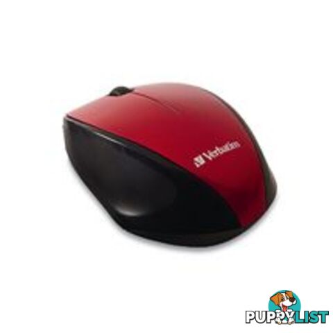 Verbatim MultiTrac Red Mouse Blue LED, Wireless Optical - MIV-97995