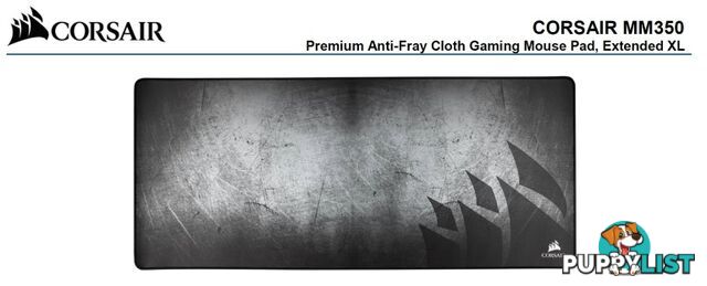 Corsair MM350 Premium Anti-Fray Cloth Gaming Mouse Pad. Extended Extra Large Edition 930mm x 400mm x 5mm. - MICH-MM350-EXTXL