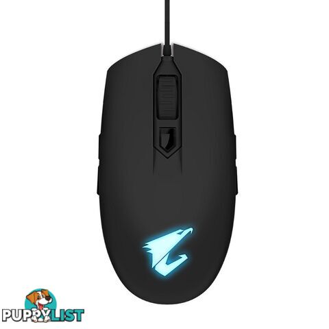 Gigabyte AORUS M2 Optical Gaming Mouse USB Wired 6200 dpi 12500 fps 50g 3D Scroll 50 million click Matte Black RGB Fusion On-the-fly DPI Adjustment - MIG-AORUSM2