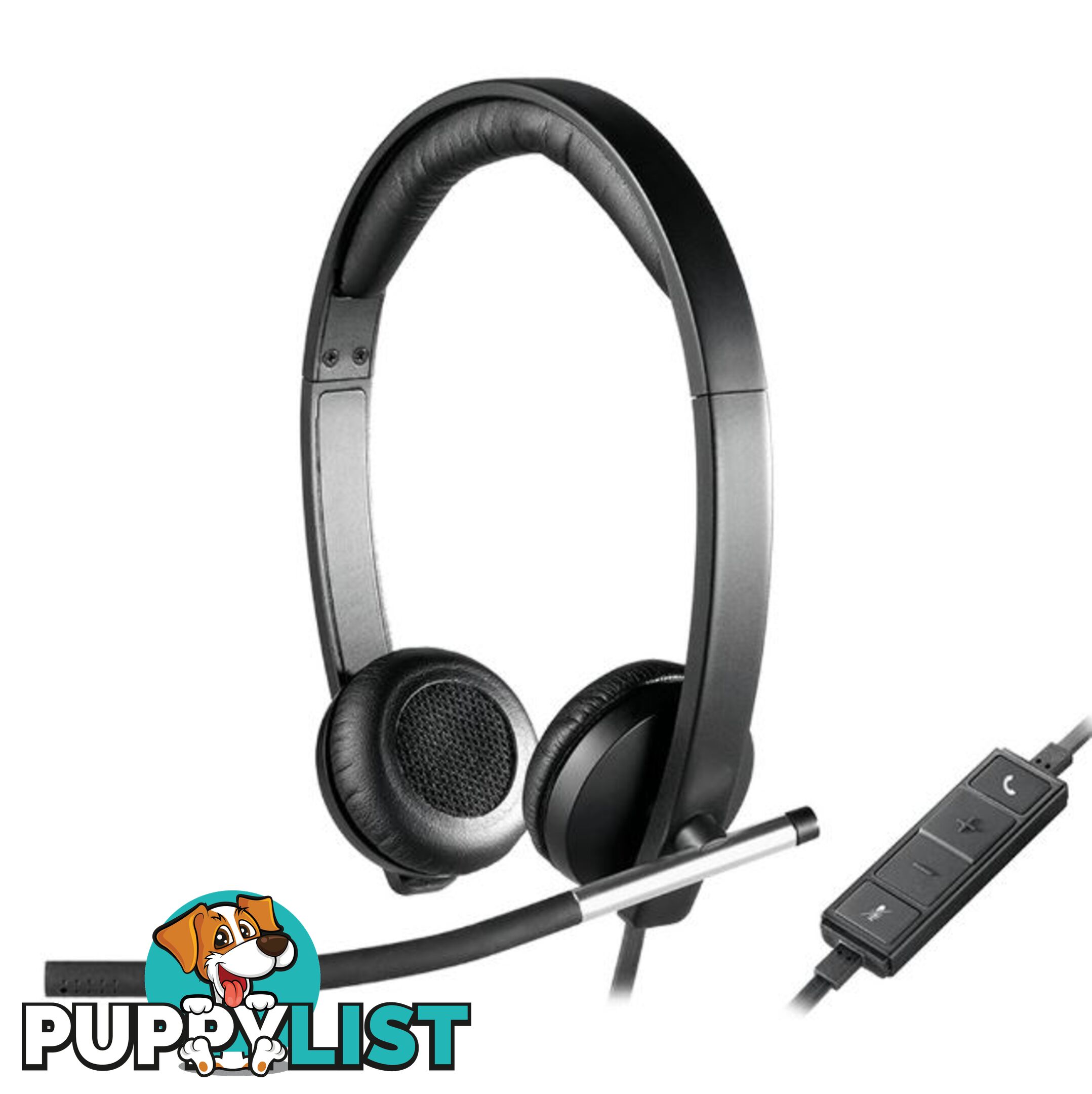 Logitech H650E Wired Headset Stereo with Noise Canceling Microphone business Headband LED no tangle cable - SPLT-H650E