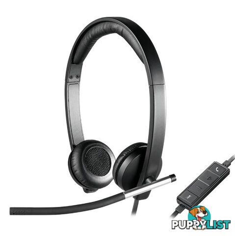 Logitech H650E Wired Headset Stereo with Noise Canceling Microphone business Headband LED no tangle cable - SPLT-H650E