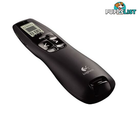 Logitech R800 Laser Presentation Remote LCD display time tracking 30m Range, 2.4GHz Instuitive slideshow controls ~MILT-R700PRO 910-003508 - MILT-R800