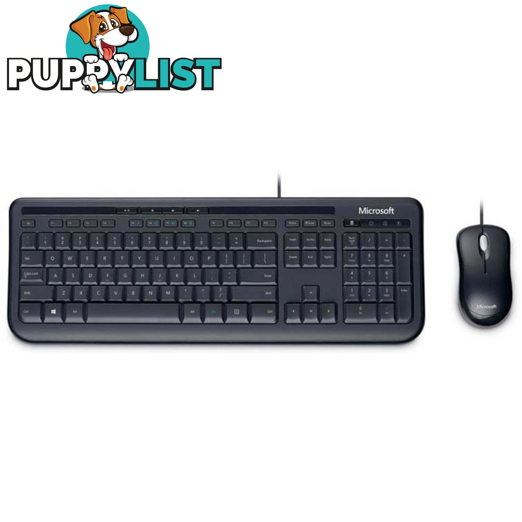 Microsoft Wired Desktop 600 K&M USB Black Mouse & Keyboard Combo â Spill Resistant, Retail Pack - KBMSDESK600