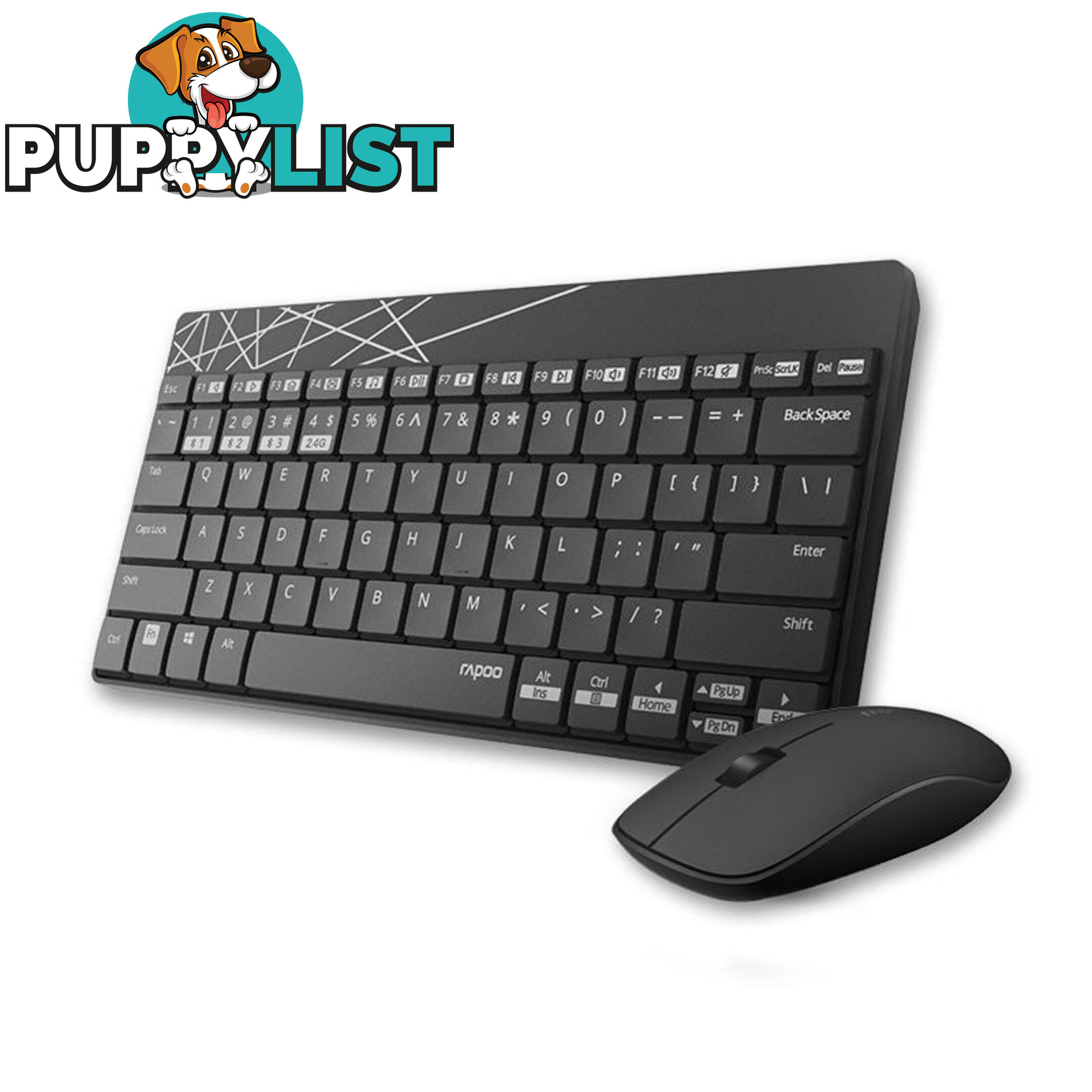 RAPOO 8000M Compact Wireless Multi-mode Bluetooth, 2.4Ghz, 3 Device Keyboard and Mouse Combo - MIRP-8000M