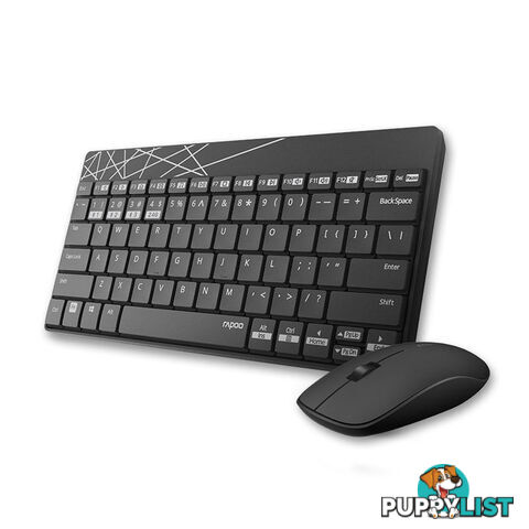 RAPOO 8000M Compact Wireless Multi-mode Bluetooth, 2.4Ghz, 3 Device Keyboard and Mouse Combo - MIRP-8000M