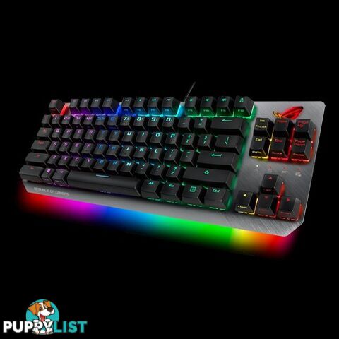 ASUS X802 STRIX SCOPE TKL/RD Wired Mechanical RGB Gaming Keyboard For FPS Games, Cherry MX Switches, Aluminum Frame, Aura Sync Lighting - KBA-STRIX-SCOPE-RDT