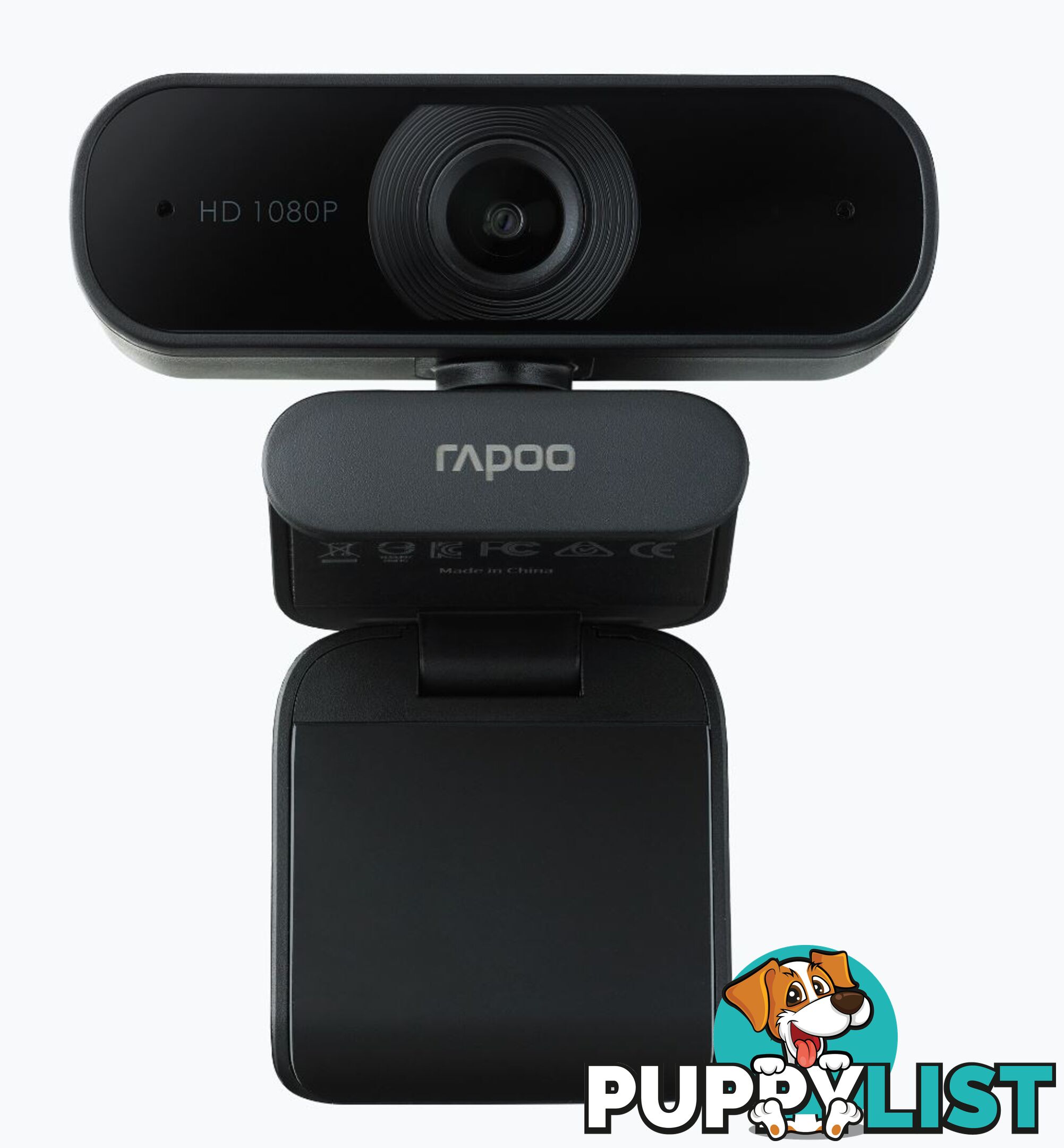 RAPOO C260 Webcam FHD 1080P/HD720P, USB 2.0 Compatible Win7/8/10, Mac OS X 10.6 or above, Chrome OS and Android V5.0 or above â Ideal for TEAMS, Zoom - VIRP-C260