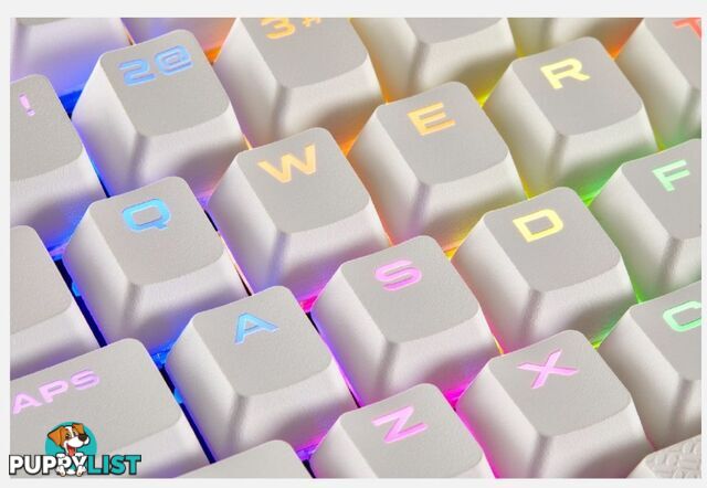 Corsair Gaming PBT Double-shot Keycaps Full 104/105-Keyset â White - KBCH-PBT-DSKC-WH