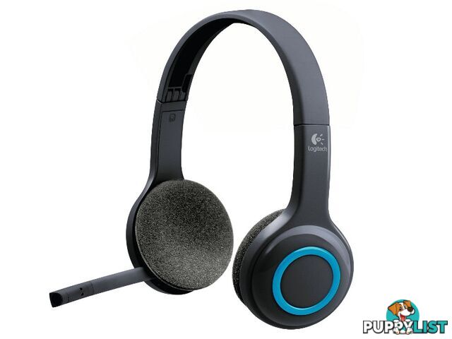 Logitech H600 Wireless Headset with Noise Canceling Microphone Tiny Nano Receiver 6hrs rechargeable battery Adjustable headband & ear cups - SPLT-H600