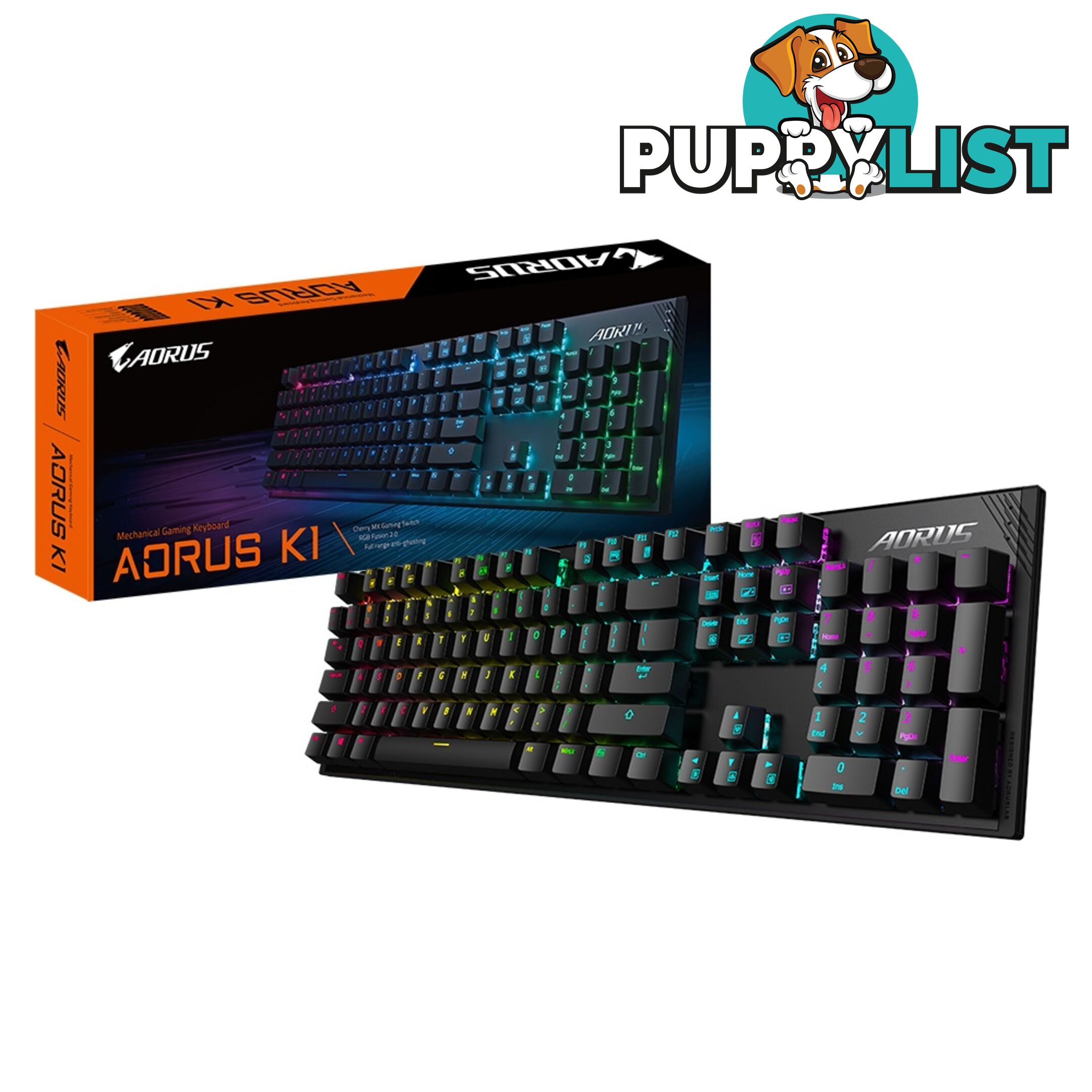 Gigabyte AORUS K1 Aorus Cherry Red Mechanical keyboard/RGB Fusion (per key) - KBG-AORUSK1