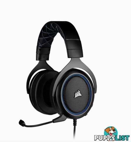 Corsair HS50 PRO Blue STEREO Gaming Headset, 50mm neodymium speaker, Optimized unidirectional microphone, Discord Certified - SPCA-HS50PRO-BL