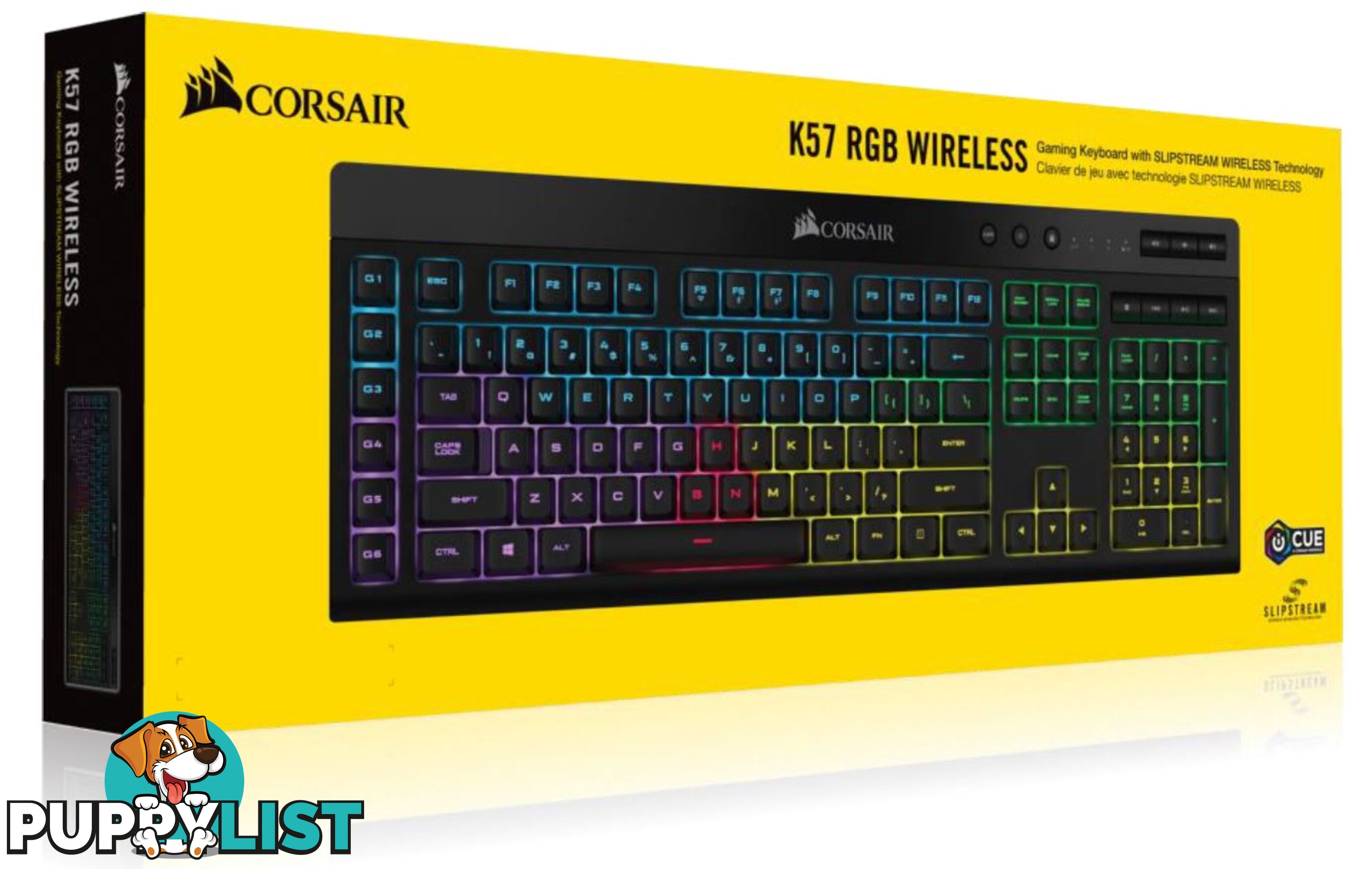 Corsair K57 RGB Wireless Keyboard with SLIPSTREAM Technology - KBCH-K57RGB-WL