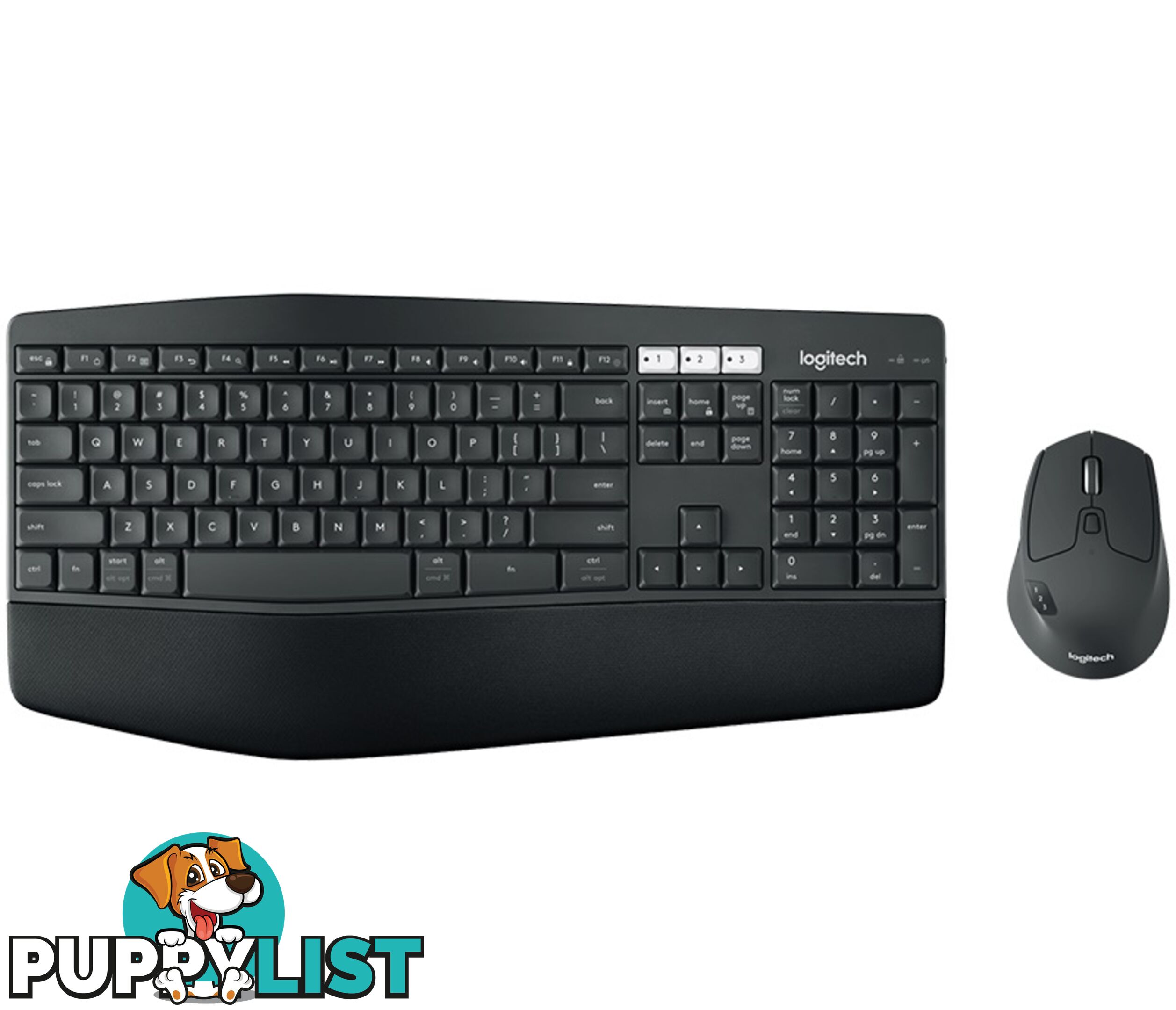 Logitech MK850 Wireless Desktop Keyboard Mouse Combo 3 year battery Incurve keys Low profile Cushioned palm rest ~920-002510 KBLT-MK710 KBLT-MX800 - KBLT-MK850