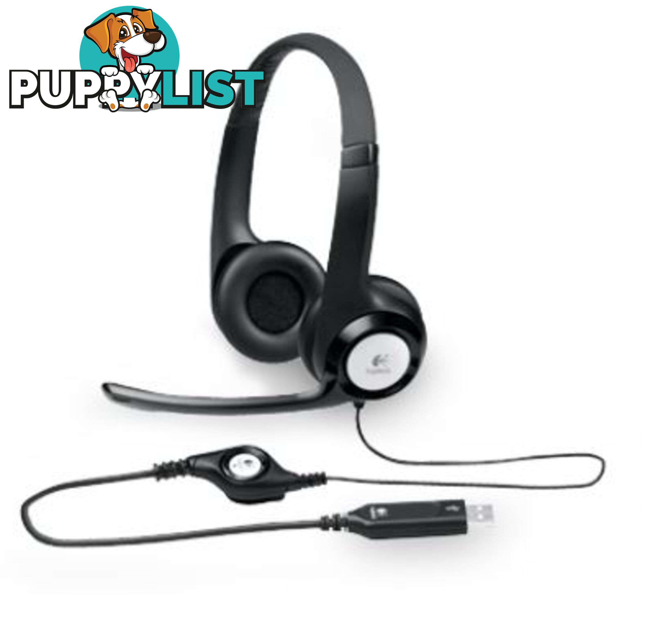 Logitech H390 USB Headset Adjustable,USB,2 Years Noise cancelling mic In-line audio controls - SPLT-H390