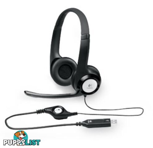 Logitech H390 USB Headset Adjustable,USB,2 Years Noise cancelling mic In-line audio controls - SPLT-H390