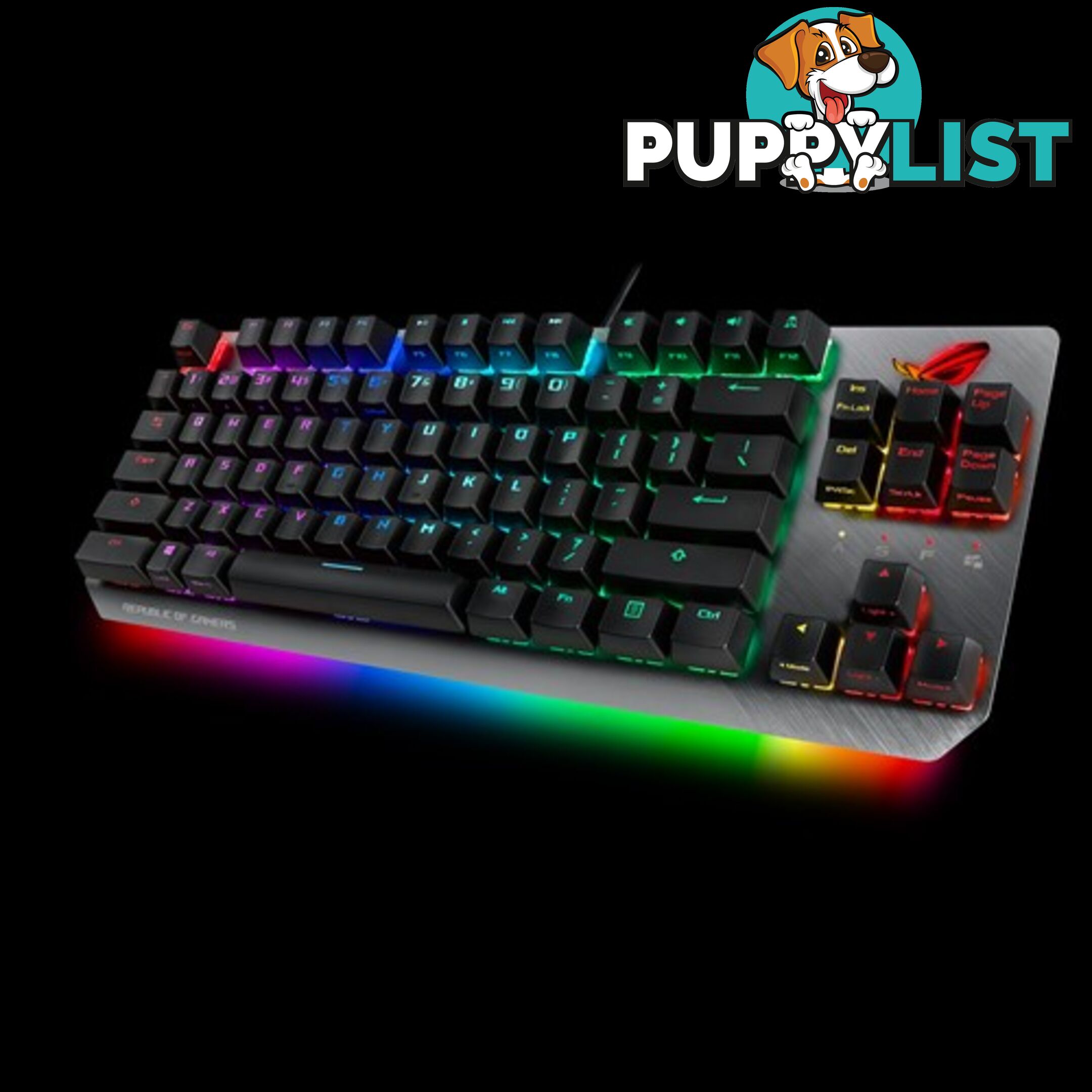 ASUS X802 STRIX SCOPE TKL/BL TKL Wired Mechanical RGB Gaming Keyboard For FPS Games, Cherry MX Switches, Aluminum Frame, Aura Sync Lighting - KBA-STRIX-SCOPE-BLT