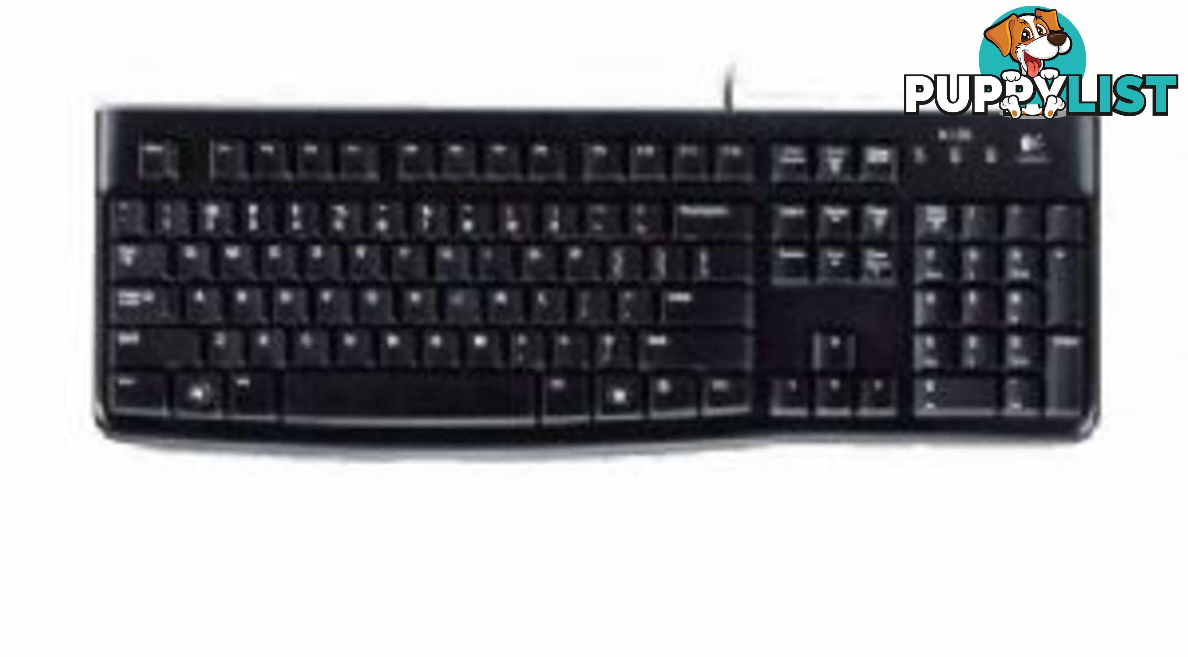 Logitech K120 Keyboard Quiet typing Spill-resistant Durable keys Thin profile Curved space bar Adjustable tilt legs - KBLT-K120