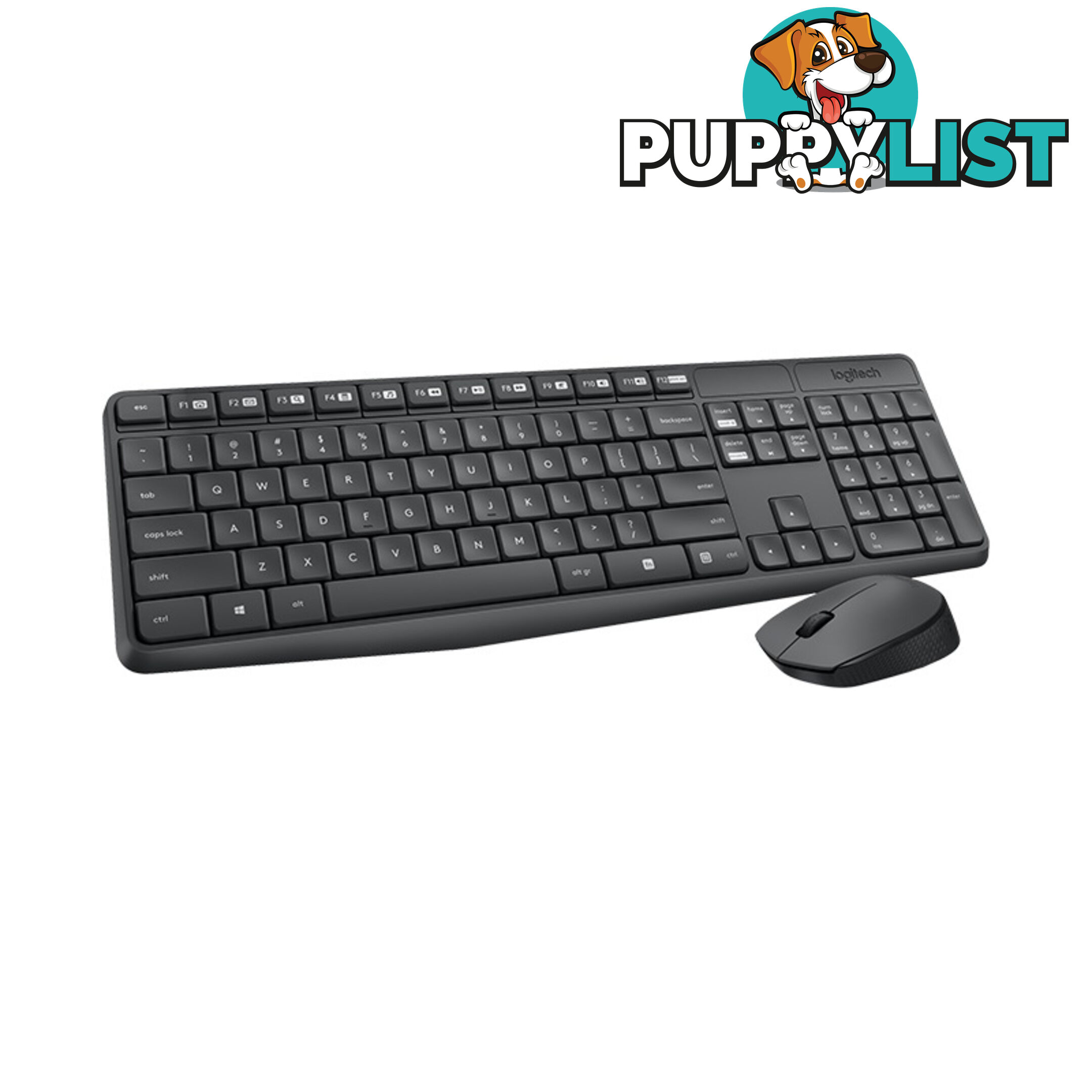 Logitech MK235 Wireless Keyboard and Mouse Combo 2.4GHz Wireless Compact Long Battery Life 8 Shortcut keys - KBLT-MK235