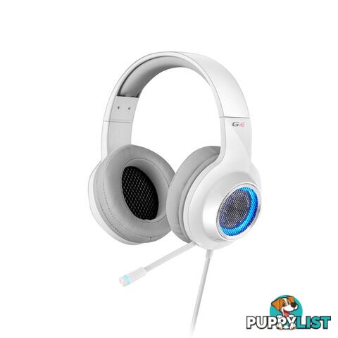 Edifier V4 (G4) 7.1 Virtual Surround Sound USB Gaming Headset White â V7.1 Surround Sound/ Retractable Mic/LED Lights Mesh/USB/Gaming/PC/Laptop(LS) - SPE-V4-WHITE