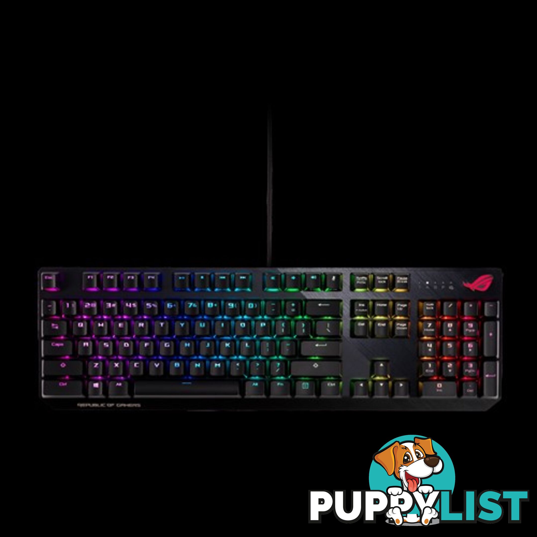 ASUS XA02 STRIX SCOPE RD RGB Wired Mechanical Gaming Keyboard, Cherry MX switches, Aluminum Frame - KBA-STRIX-SCOPE-RD