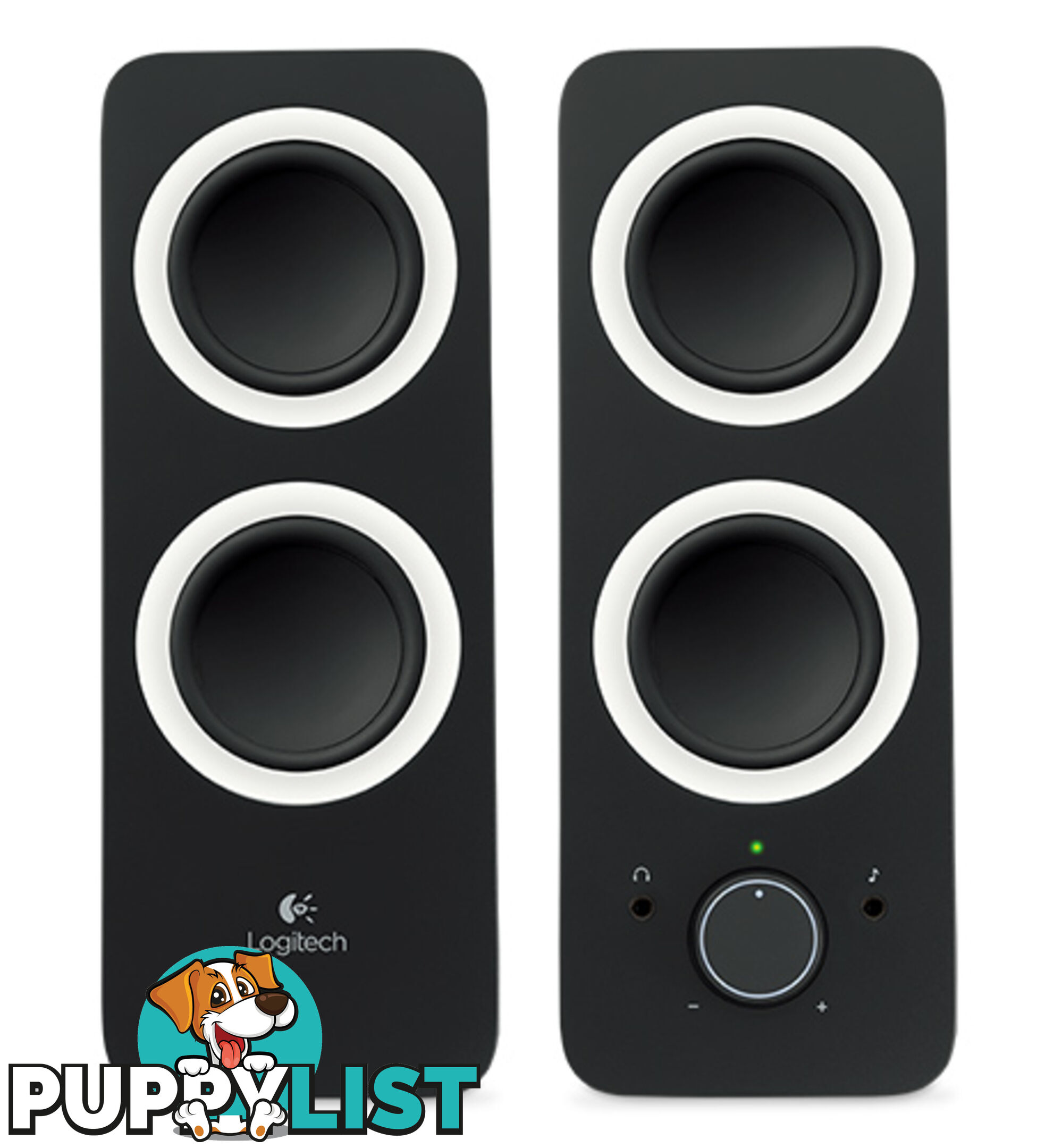 Logitech Z200 2.0 Speakers 10W RMS/3.5mm Jack/2YR Wty Rich stereo sound Adjustable bass - SPLT-Z200BLK