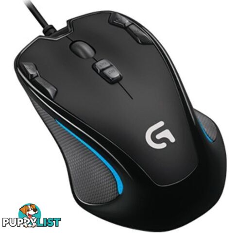 Logitech G300s Optical Ambidextrous USB Gaming Mouse â 2500DPI 9 Programmable Buttons Onboard Memory 1ms Response Rate On-The-Fly DPI Switching(LS) - MILT-G300S