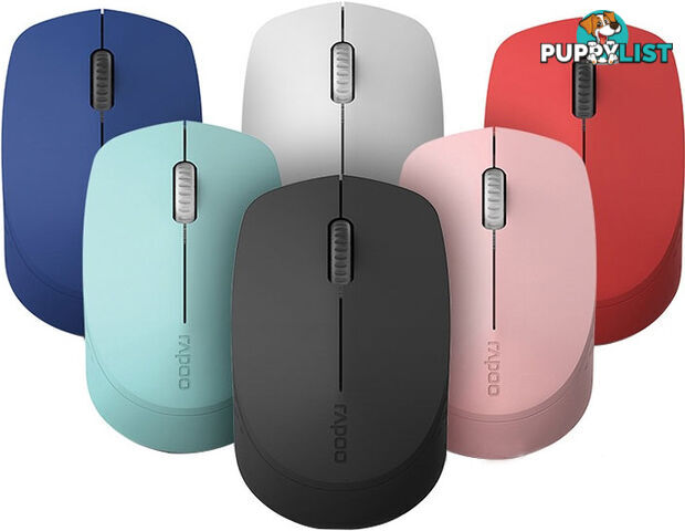 RAPOO M100 2.4GHz & Bluetooth 3 / 4 Quiet Click Wireless Mouse Blue â 1300dpi Connects up to 3 Devices, Up to 9 months Battery Life - MIRP-M100-BLUE