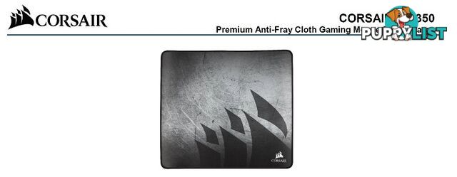 Corsair MM350 Premium Anti-Fray Cloth Gaming Mouse Pad. Extra Large Edition 450mm x 400mm x 5mm - MICH-MM350-XLG