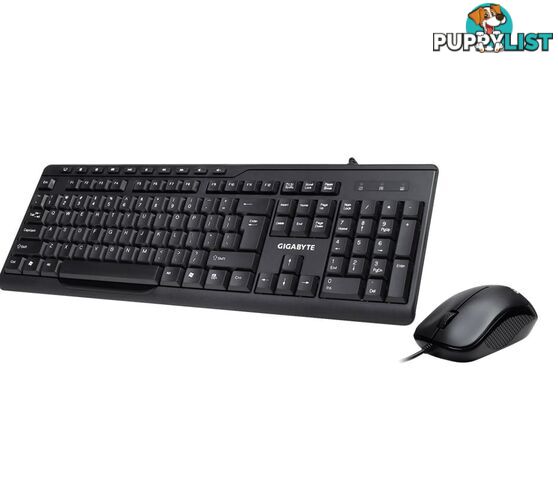 Gigabyte KM6300 USB Wired Keyboard & Mouse Combo multimedia controls 1000dpi Adjustable Portable slim receiver Stylish design comfort - KBG-KM6300