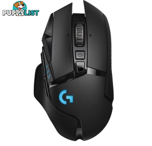 Logitech G502 Lightspeed USB Wireless Gaming Mouse 1ms 16000 DPI Mechanical Button Shifting POWERPLAY RGB Lighting 114g 16g weight Onboard memory 2yr - MILT-G502