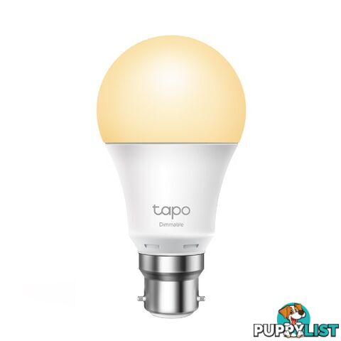 TP-Link Tapo Dimmable Smart Light Bulb L510B Bayonet Fitting Dimmable, No Hub Required, Voice Control, Schedule & Timer 2700K 8.7W 2.4 GHz 802.11b/g/n - HETL-TCL510B