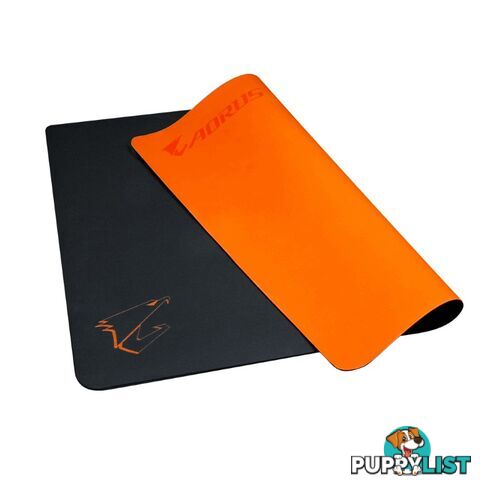 Gigabyte AORUS AMP500 Hybrid Gaming Mouse Pad Fabric Black Surface Organse Silicon Base Heat Molding Edge Spill-Resistant Washable 430x370x1.8mm - MIG-AMP500