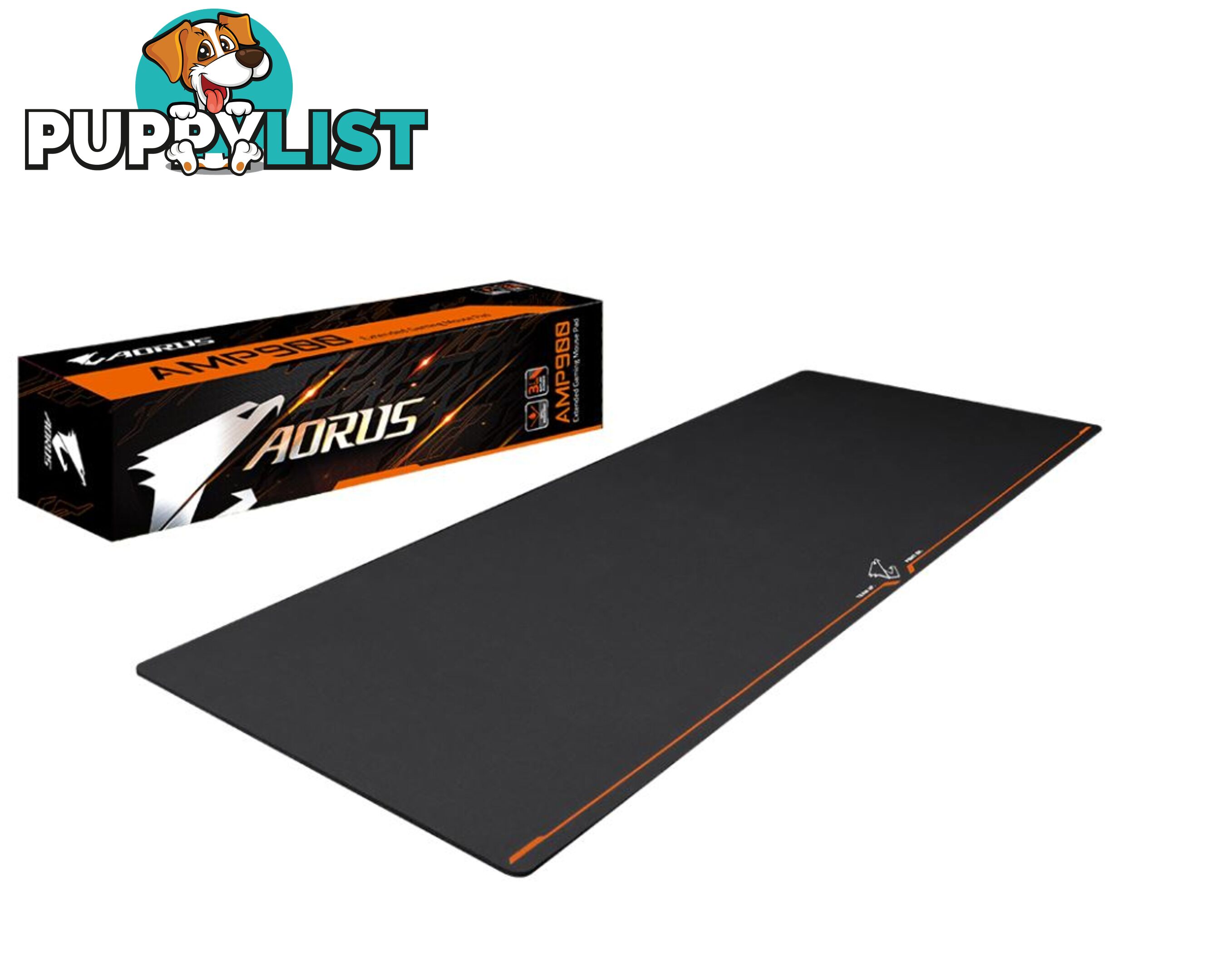 Gigabyte AORUS AMP900 Extended Gaming Mouse Pad Micro Pattern Desk-sized Spill resistant High-density Rubber Base 900*360*3 mm - MIG-AORUSAMP900