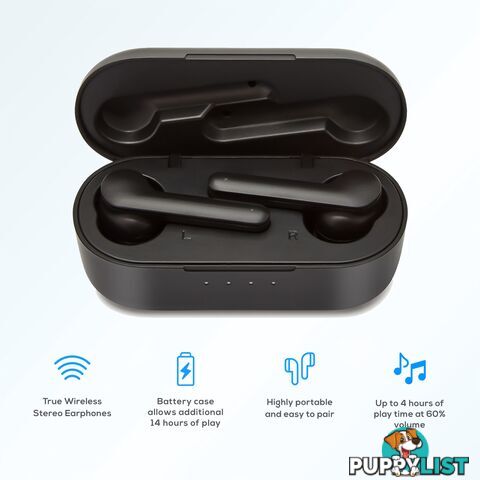 mbeatÂ® E2 True Wireless Earphones â Up to 4hr Play time, 14hr Charge Case, Easy Pair - SPMB-MB-TWS-E2