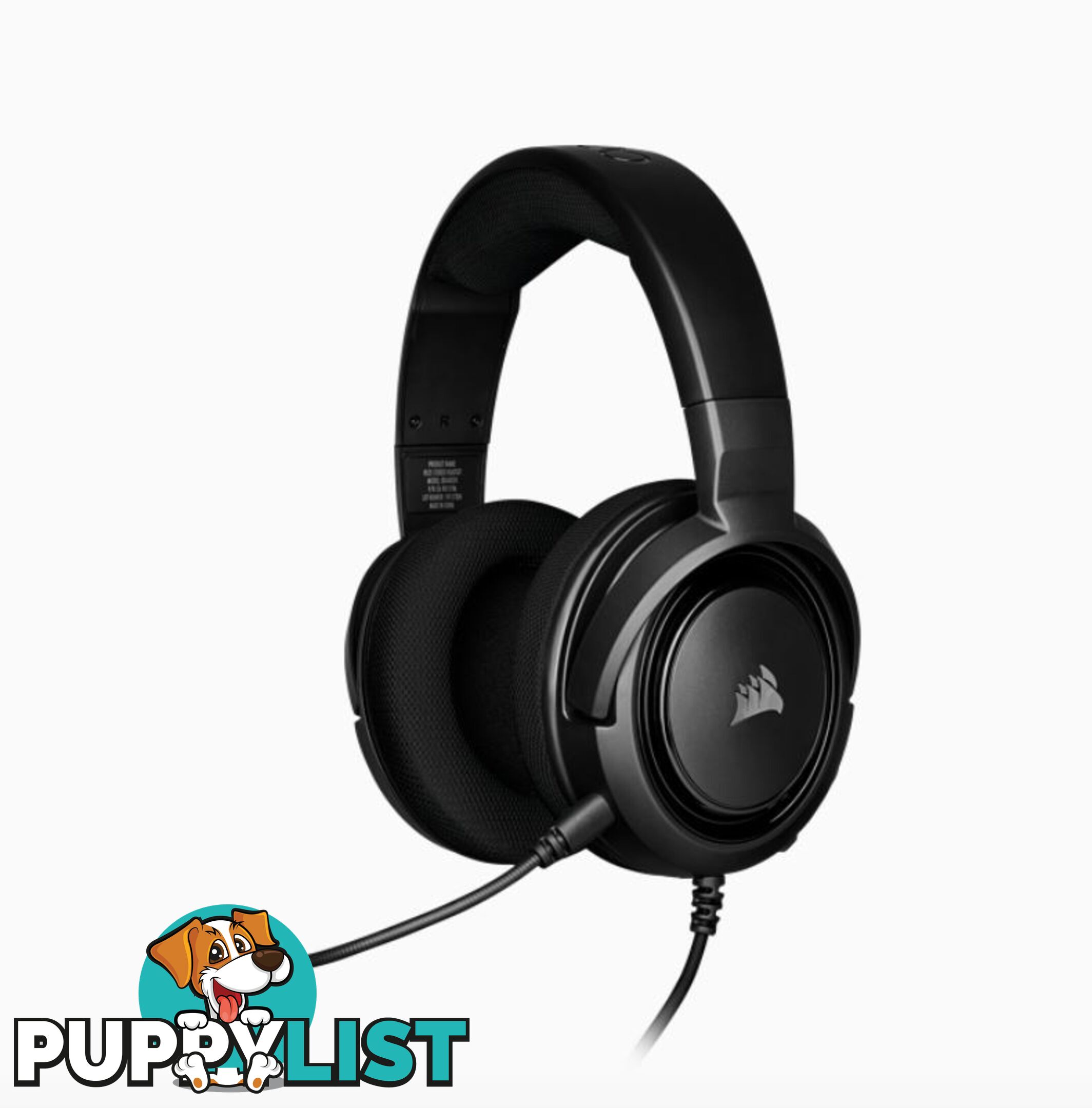 Corsair HS35 STEREO Gaming Headset Discord Certified, Clear Sound, and Plush Memory Foam, Carbon - SPCA-HS35-CB