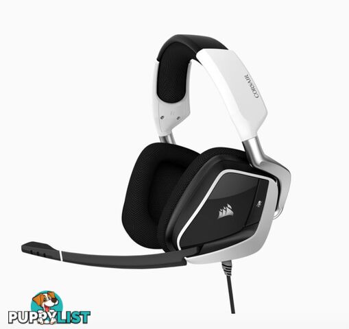 Corsair VOID Elite White USB Wired Premium Gaming Headset with 7.1 Audio, Headphone Frequency Response 20Hz â 30 kHz - SPCA-VOIDELITEWH-USB