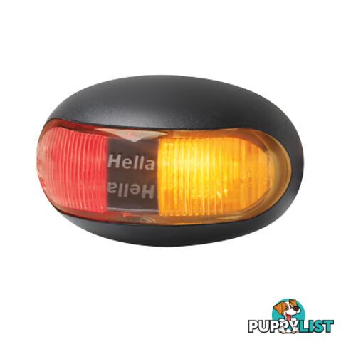 Hella 2053 LED Red/Amber Side Marker Lamp - SKU: 2053