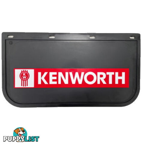 Kenworth Black/Red Mudflaps 61x33cm (SINGLE) - SKU: KPMFRB6133