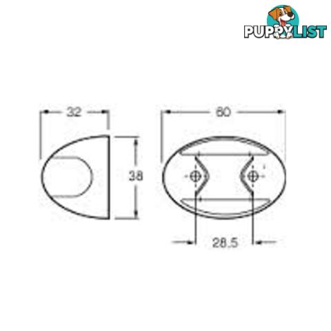 Hella 2026 LED Amber Cab Marker Lamp - SKU: 2026