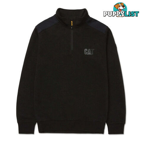 Cat Essential 1/4 Zip Sweatshirt - Black - SKU: 1050021-L