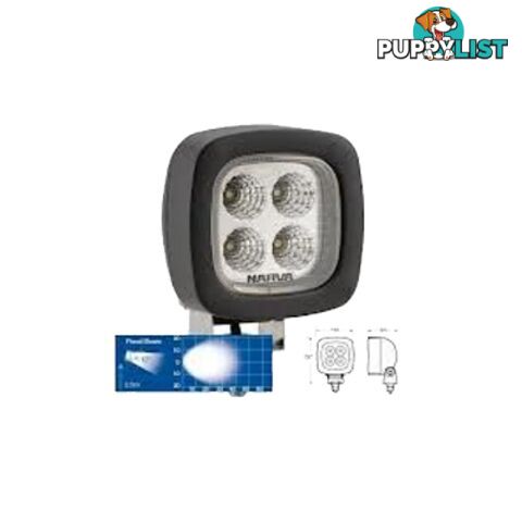 Narva 72449 LED Work Lamp - Flood Beam - SKU: 72449