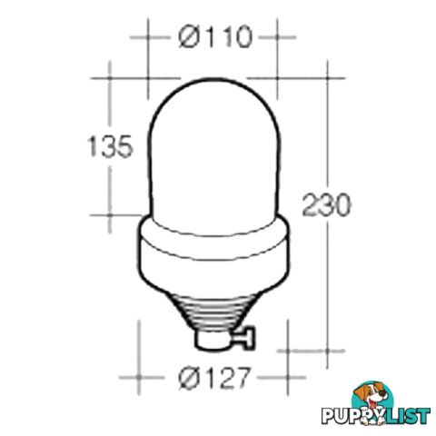 Narva 85402A High Optics Euroflex Rotating Beacon - SKU: 85402A