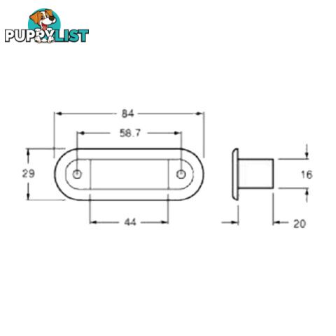 Hella 95968070 Red LED Courtesy Lamp - SKU: 95968070