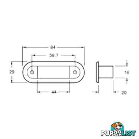 Hella 95951080 White LED Courtesy Lamp - SKU: 95951080