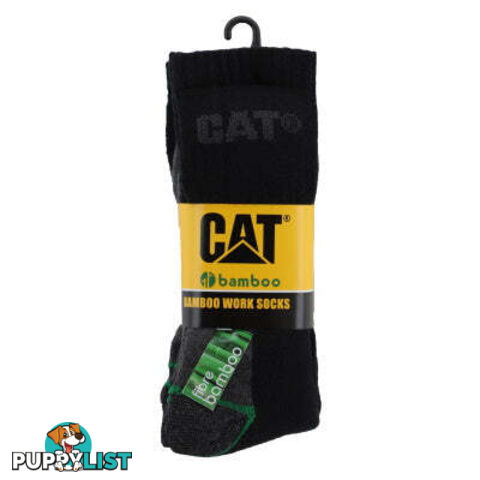 Cat Bamboo Sock 3 Pack Black - SKU: P235300-M