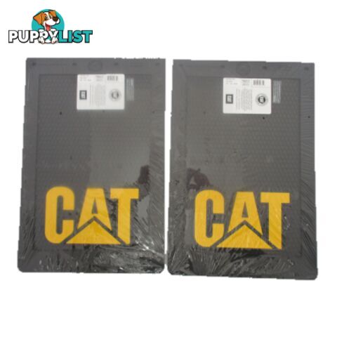 Cat Black Mudflaps 12x18" (PAIR) - SKU: MI/CAT2726-CAT