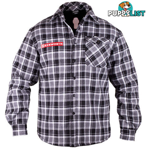 Kenworth Sherpa Lined Flannel Jacket - SKU: C-KEN1089-XL