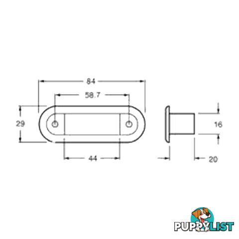 Hella 95951071 Red LED Courtesy Lamp - SKU: 95951071